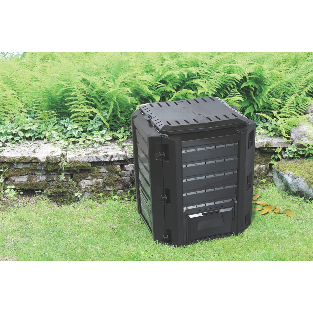Компостна кофа Prosperplast, устойчива на замръзване, 380 л, черна, Compogreen