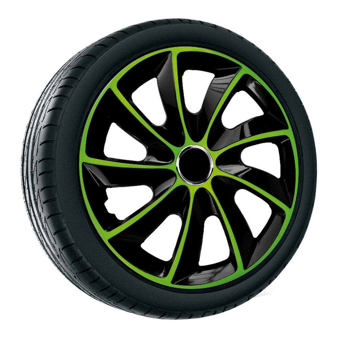 Универсална капачка за джанта 15'' NRM Stig Extra черна и зелена 1 брой