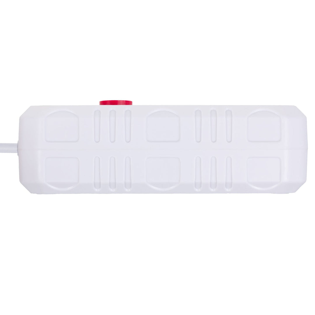 Многофункционален удължител Maclean, удължител с 2 контакта + 3xUSB, 110-240V AC 50/60Hz, 2.1A макс. 2500W, 1.5m, бял, MCE387 W