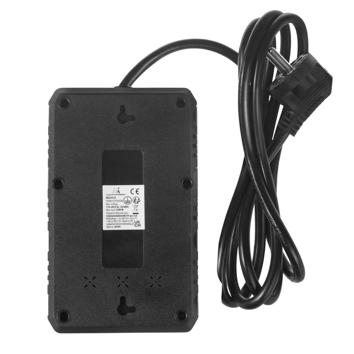 Многофункционален удължител Maclean, 4 контакта + 3xUSB удължител, 110-240V AC 50/60Hz, 2.1A макс. 2500W, 1.5m, черен, MCE392 B