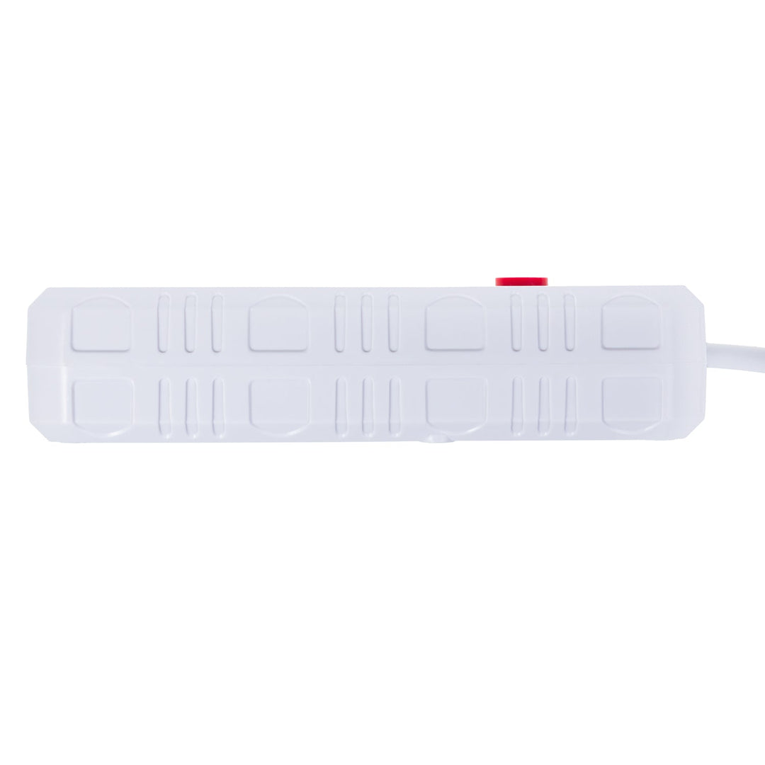 Многофункционален удължител Maclean, 4 гнезда + 3xUSB удължител, 110-240V AC 50/60Hz, 2.1A макс. 2500W, 3m, бял, MCE393 W