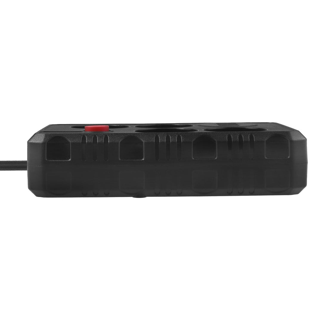 Многофункционален удължител Maclean, 4 контакта + 3xUSB удължител, 110-240V AC 50/60Hz, 2.1A макс. 2500W, 3m, черен, MCE393 B