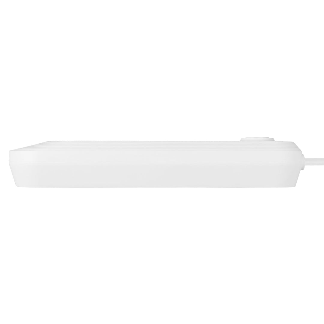 Многофункционален удължител Maclean, удължител с 3 контакта + 3xUSB, 110-240V AC 50/60Hz, 2.1A max 2500W, 1.5m, бял, MCE394 W
