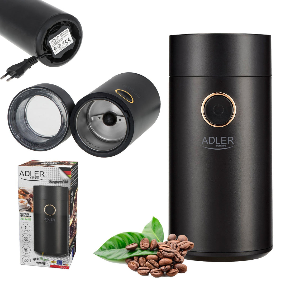 Електрическа кафемелачка Adler, 150 W, черна, AD 4446BG