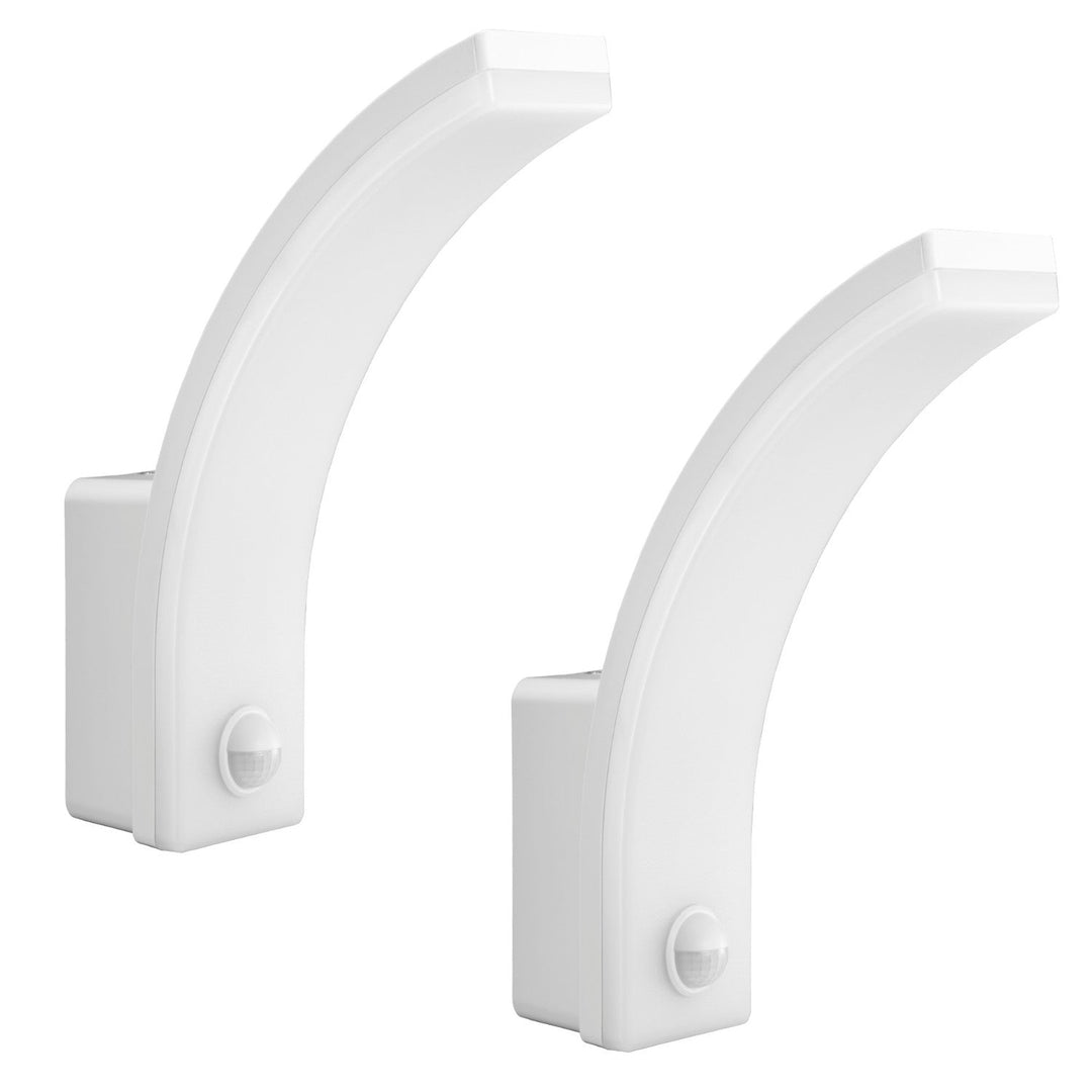 LED лампа Maclean с датчик за движение, PIR датчик за движение, бяла, 20W, IP65, 2000lm, неутрално бял цвят (4000K) MCE512 W, 2 броя