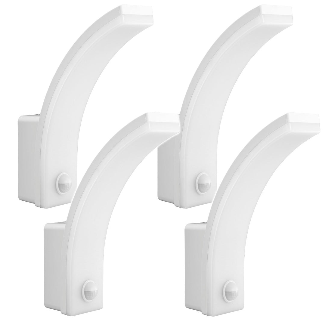 LED лампа Maclean с датчик за движение, PIR датчик за движение, бяла, 20W, IP65, 2000lm, неутрално бял цвят (4000K) MCE512 W, 4 броя