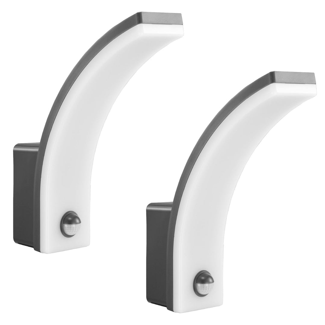 LED лампа Maclean с датчик за движение, PIR датчик за движение, сива, 20W, IP65, 2000lm, неутрално бял цвят (4000K) MCE512 GR, 2 броя