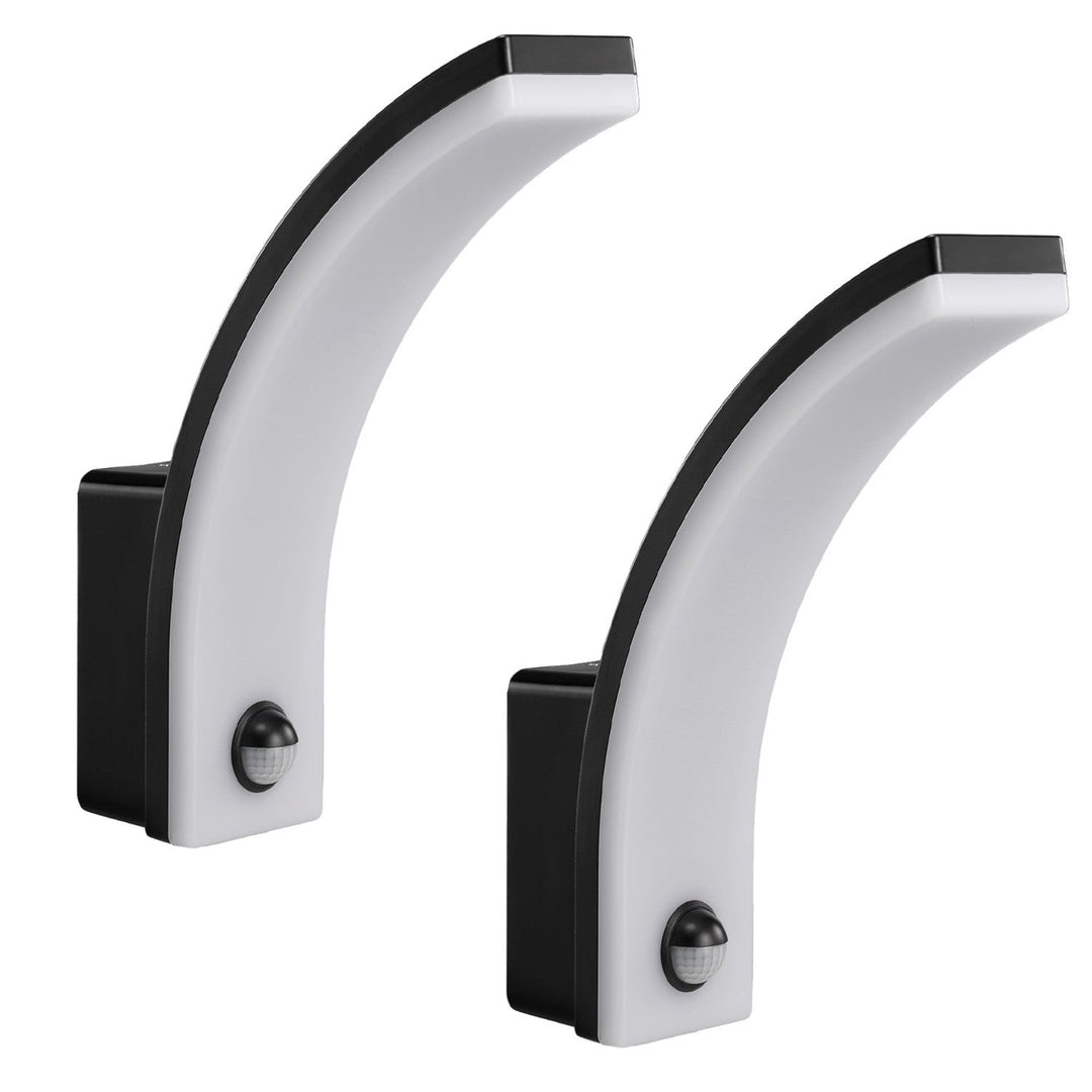 LED лампа Maclean с датчик за движение, PIR датчик за движение, черна, 20W, IP65, 2000lm, неутрално бял цвят (4000K) MCE512 B, 2 броя