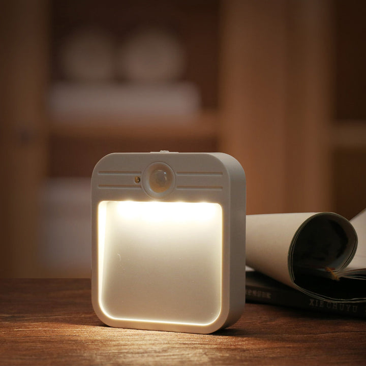 Maclean Lumină LED pentru scări, cu detector de mișcare, temp. 4000K, 3.7V/500mAh, 4 LED-uri, rază de acțiune 3-4m, MCE236, 2 bucăți