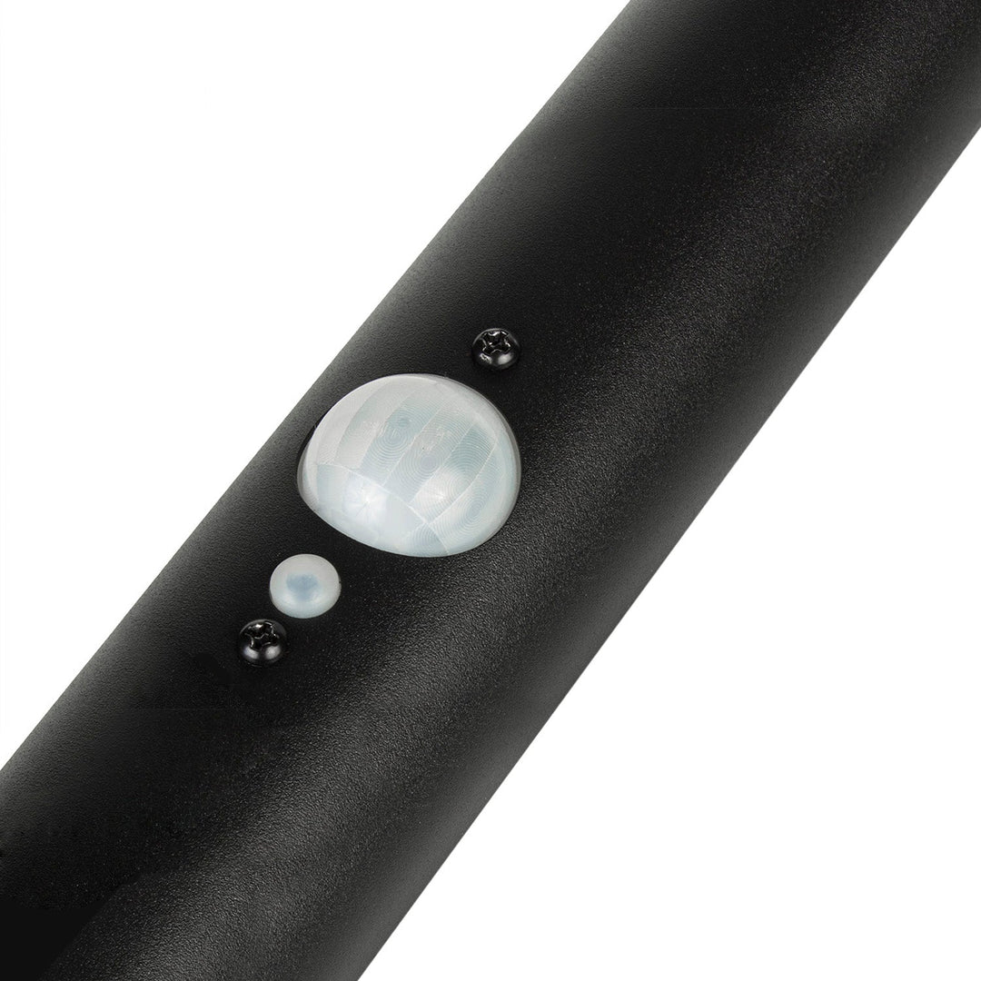 Слънчева LED лампа Maclean, със сензор, 3 режима, забиваща се, Li-ion 18650, IP44, 3,7 V, 1200 mAh, черна, MCE465 B, 6 броя