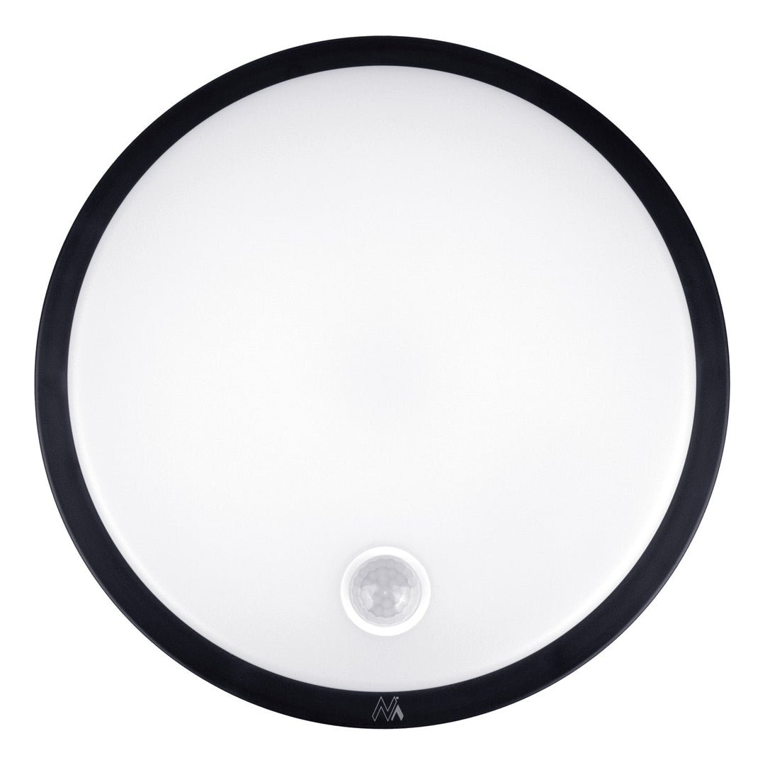 LED лампа Maclean с датчик за движение, PIR сензор, черна, 10W, IP65, 1000lm, неутрален цвят, MCE525 B