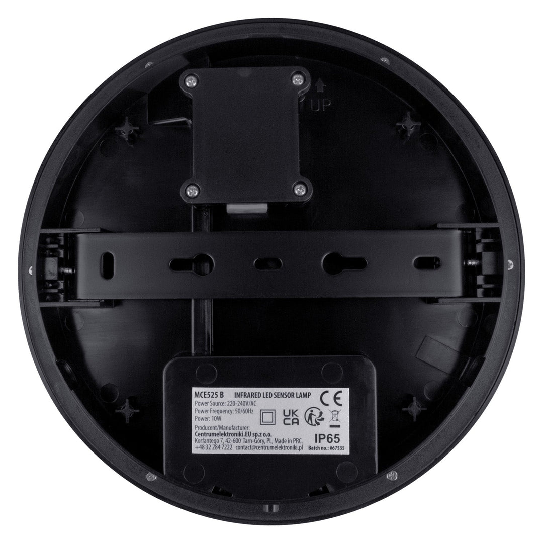 LED лампа Maclean с датчик за движение, PIR сензор, черна, 10W, IP65, 1000lm, неутрален цвят, MCE525 B