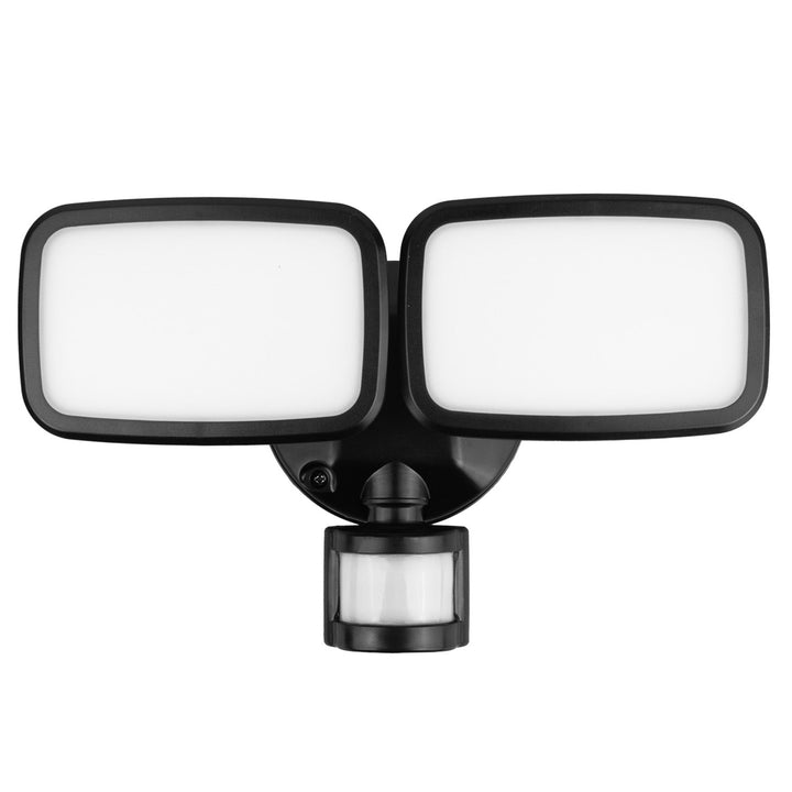 LED стенна лампа Maclean, с PIR сензор, 20W, 1500lm, IP65, неутрално бяло 4000K, черно, MCE524 B