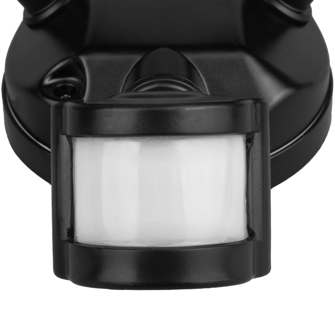 LED стенна лампа Maclean, с PIR сензор, 20W, 1500lm, IP65, неутрално бяло 4000K, черно, MCE524 B