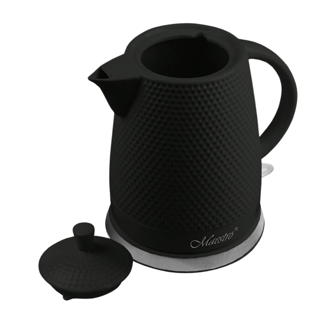 Керамична кана Maestro, капацитет 1,5 литра, 1500 W, черна, MR069, британски щепсел