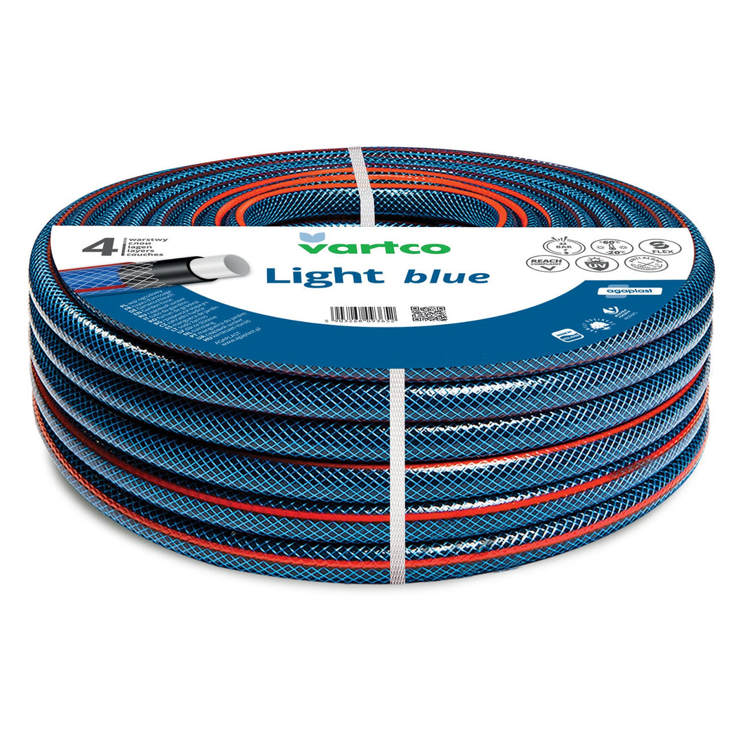 Vartco Светлосин градински маркуч, 1/2", 100 м, 4-слоен, 22 бара