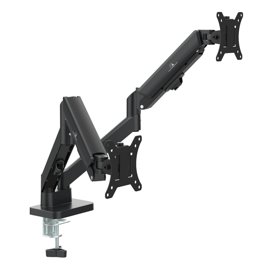 Маклин двойна стойка за монитор, газова пружина, 17"-32", 2-10 кг, черна, MC-134