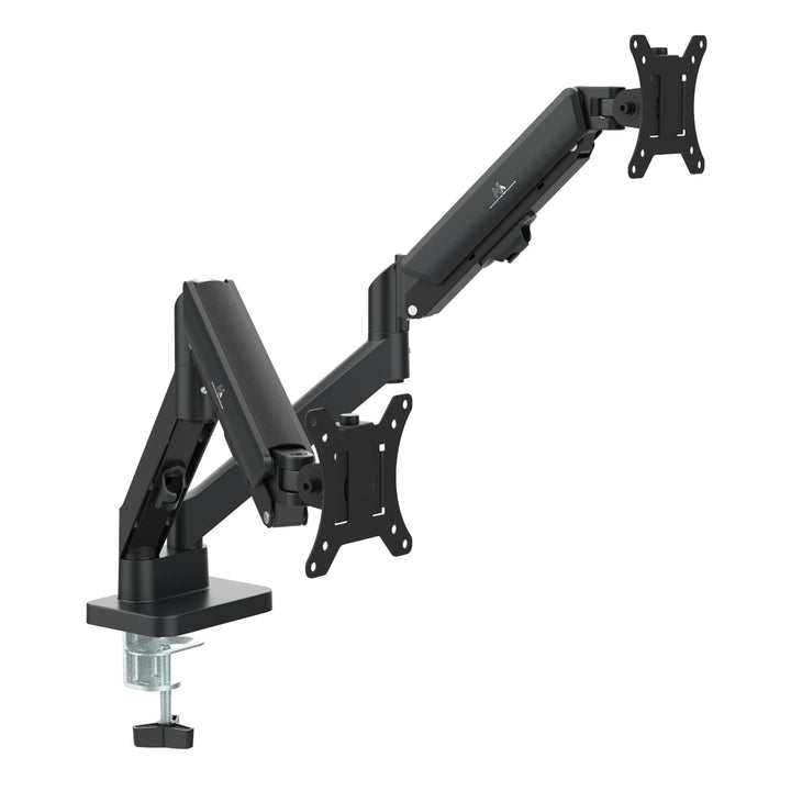 Маклин двойна стойка за монитор, газова пружина, 17"-32", 2-10 кг, черна, MC-134