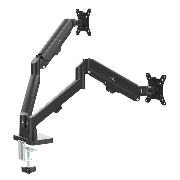 Маклин двойна стойка за монитор, газова пружина, 17"-32", 2-10 кг, черна, MC-134