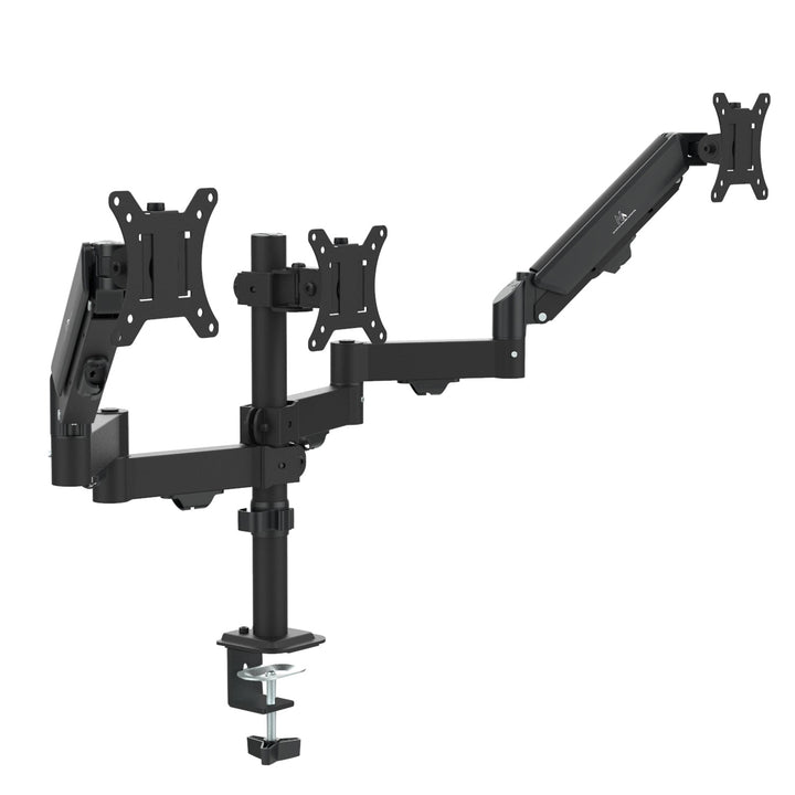 Маклин 3-мониторна стойка, газова пружина, 17"-27", 2-8 кг, черна, MC-137