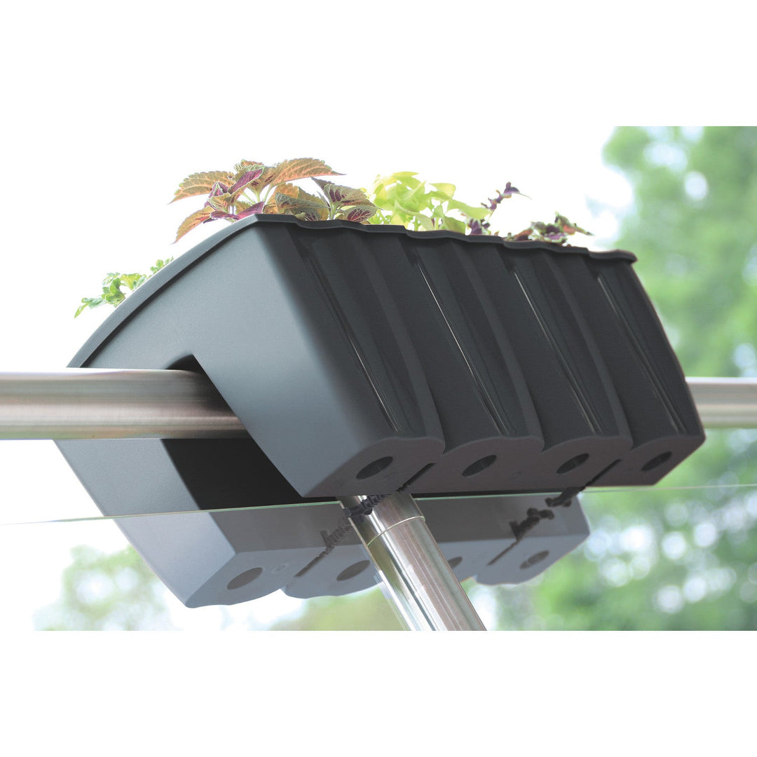 Ghiveci balustradă DCRO600 - Antracit, capacitate 18L, 10 bucăți