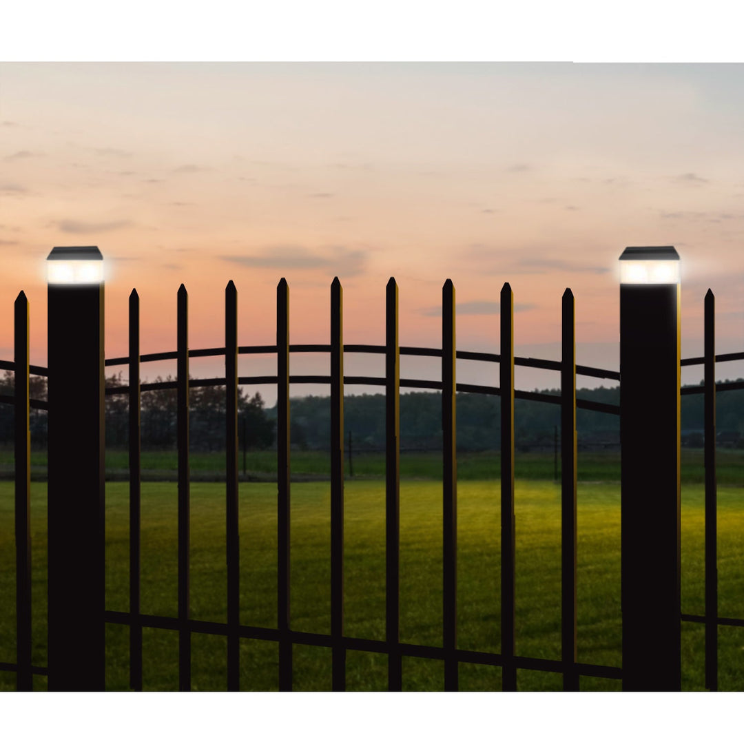 GreenBlue слънчева LED лампа за стълбове, 60x60mm, капак с форма на плик, GB126, 4 броя