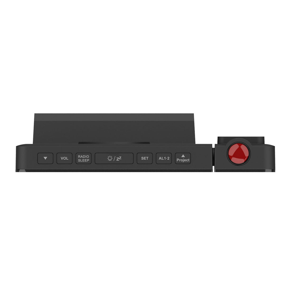 Цифров LED часовник с радио, GreenBlue проектор, FM радио, аларма, 12/24 часовник, 5V DC USB захранване + CR2032, GB172