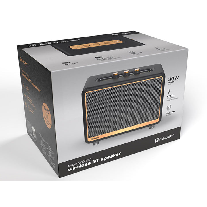 Преносим високоговорител Tracer, Bluetooth, FM радио, 30 W, черен, M30