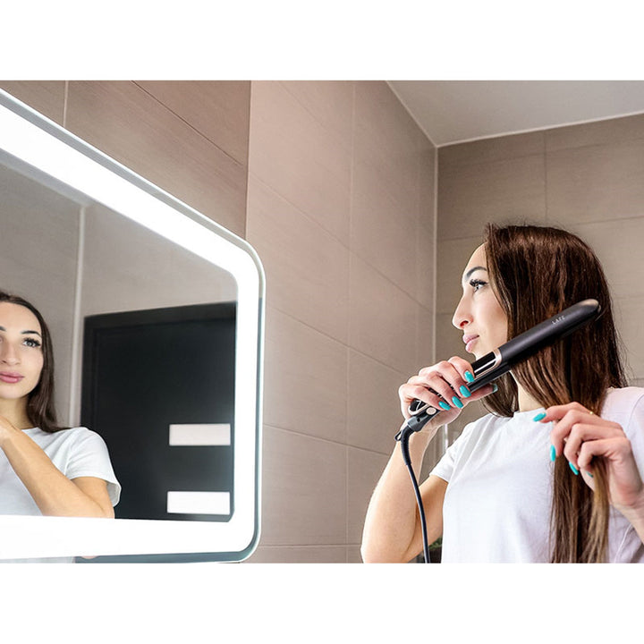 LAFE преса за коса с температурен контрол, 35 W, керамично покритие, Sleek & Shine Straightener