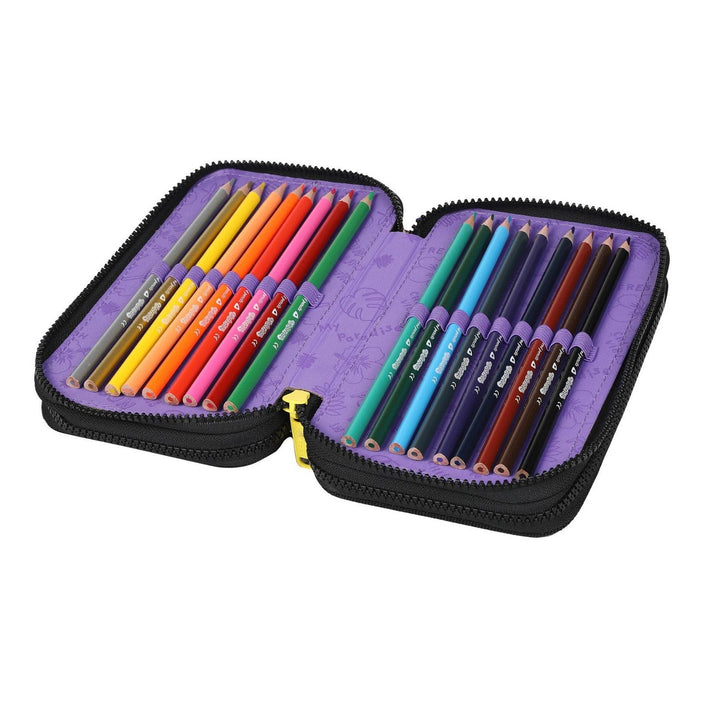 CoolPack три отделения калъф за моливи с аксесоари JUMPER 3 STITCH