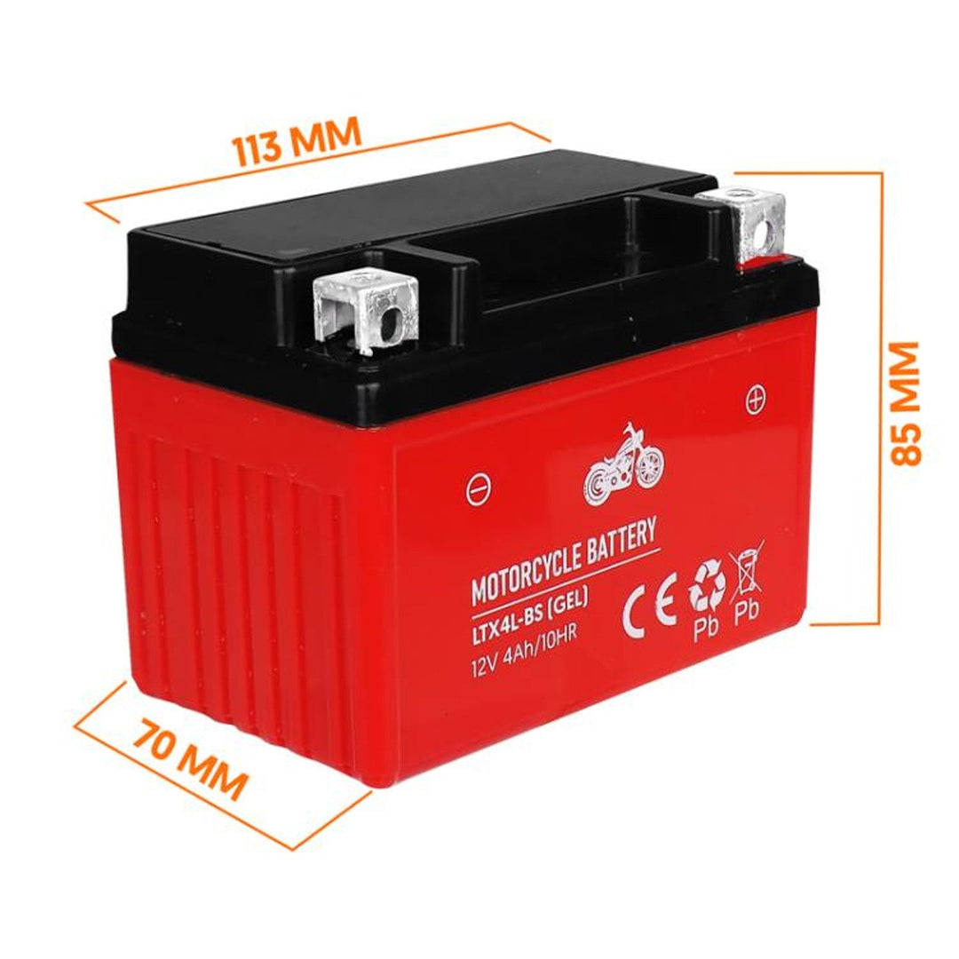 Lamex гелова батерия, мотоциклет, 12V, 4Ah, LTX4L-BS