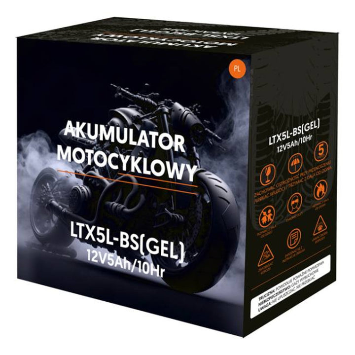 Lamex гелова батерия, мотоциклет, 12V, 5Ah, LTX5L-BS