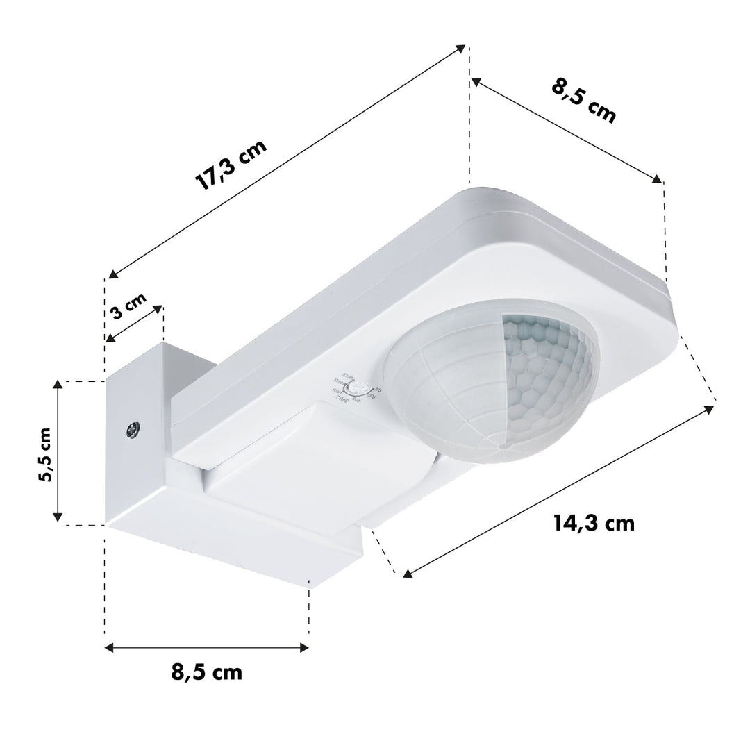 Maclean PIR датчик за движение, инфрачервен, IP65, макс. 2000 W, MCE243, 2 броя