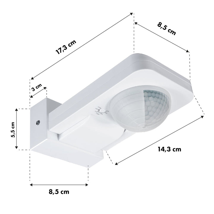 Maclean PIR датчик за движение, инфрачервен, IP65, макс. 2000 W, MCE243, 2 броя