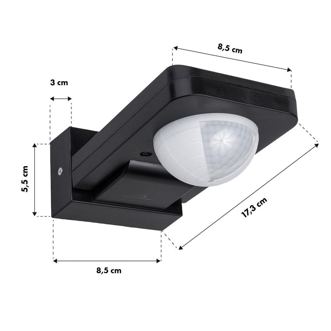 Maclean PIR датчик за движение, инфрачервен, IP65, макс. 2000 W, черен, MCE243 B, 2 броя