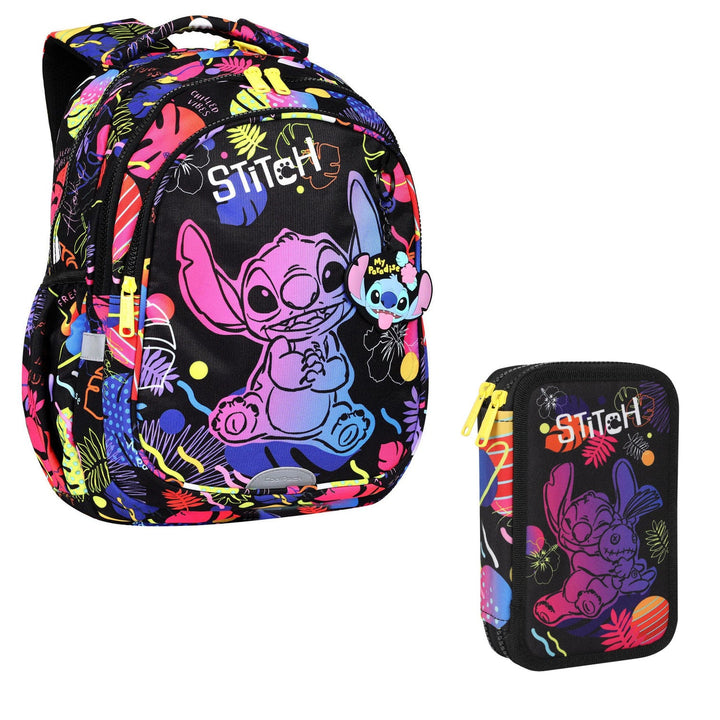 19 L Coolpack Jerry DISNEY STITCH училищен раница, черна + Coolpack калъф за моливи, две отделения, с аксесоари, Стич, Jumper 2