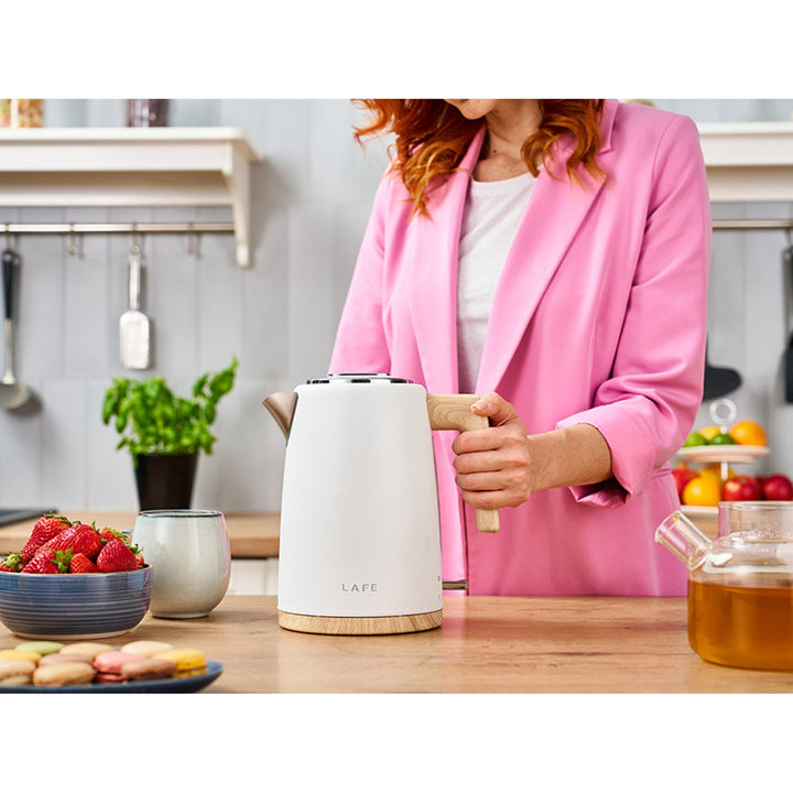 Електрическа кана Lafe, 2200 W, капацитет 1,7 л, бяла, Scandi