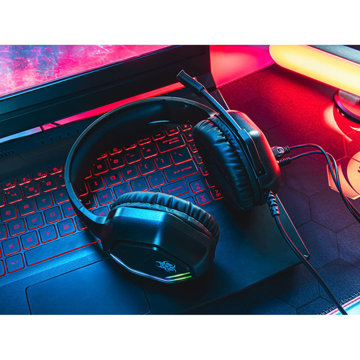 Геймърски слушалки Tracer, RGB подсветка, сгъваем микрофон, Gamezone GZ X3