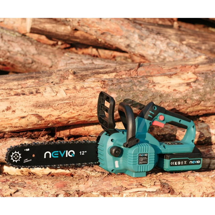 Акумулаторна верижна трион NEVIQ, 12-инчов водач, 1000 W, безчетков мотор, L12302