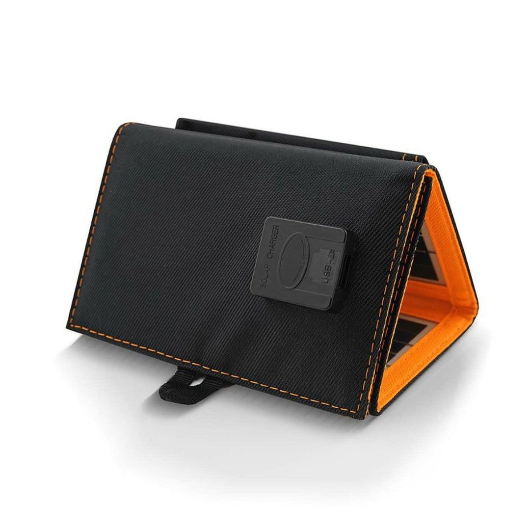 Слънчев панел, зарядно устройство, 6 W, 1 USB порт, черно и оранжево, A01