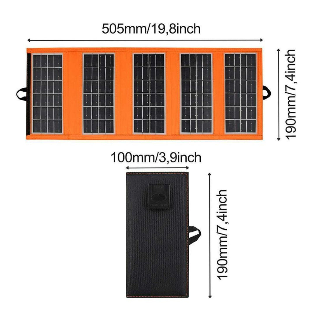 Слънчев панел, зарядно устройство, 10 W, 1 USB порт, черно и оранжево, A02