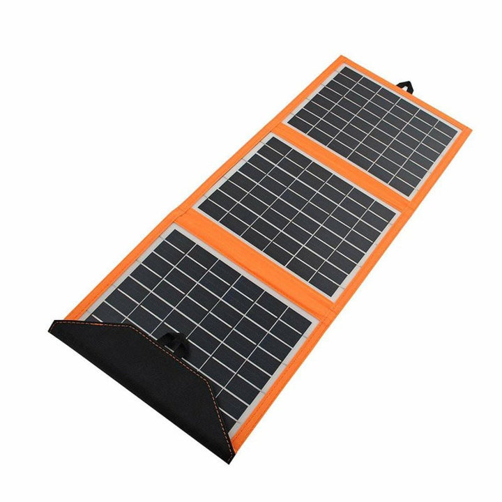 Слънчев панел, зарядно устройство, 15 W, 1 USB порт, черно и оранжево, A04