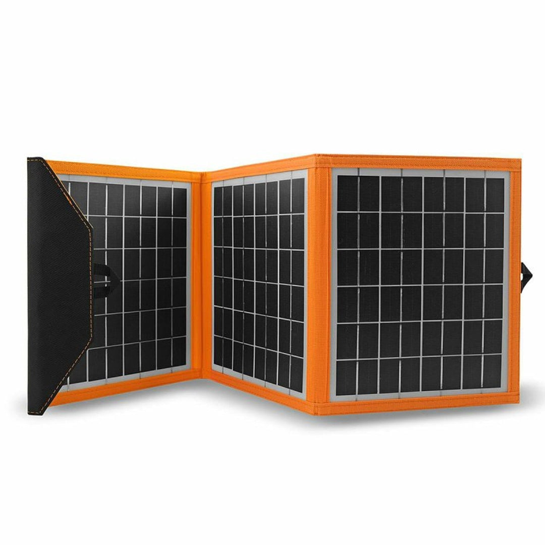 Слънчев панел, зарядно устройство, 15 W, 1 USB порт, черно и оранжево, A04