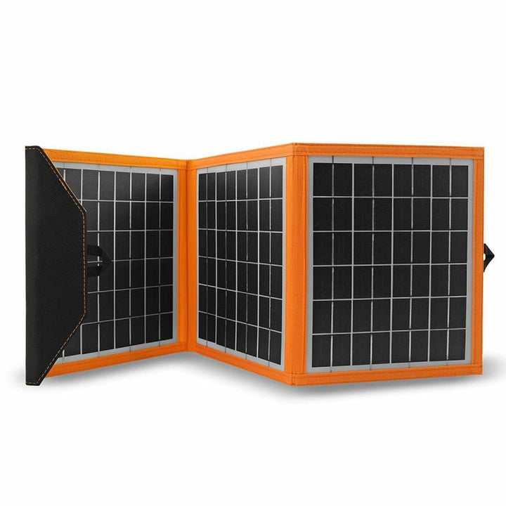 Слънчев панел, зарядно устройство, 15 W, 1 USB порт, черно и оранжево, A04
