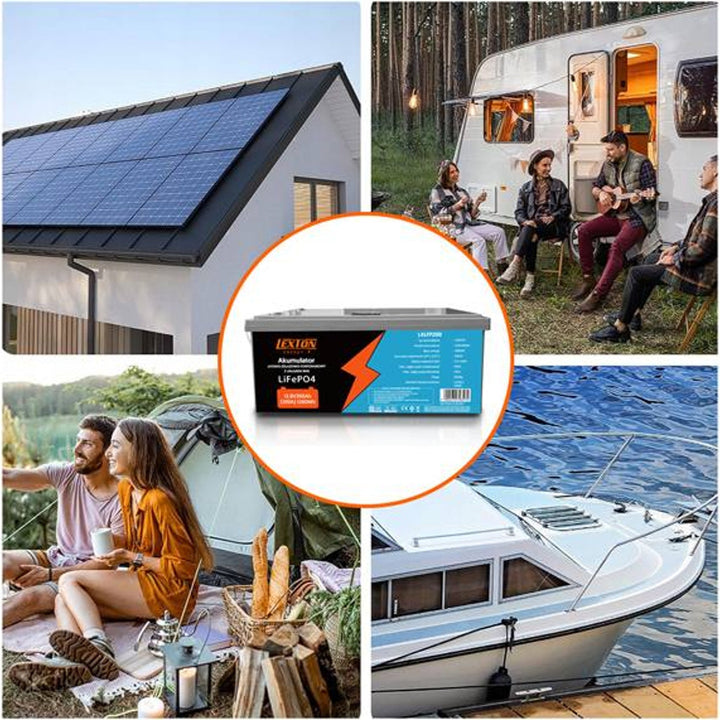 Lexton LiFePo4 литиево-железен фосфатен акумулатор, със система BMS, 12,8 V, 200 Ah, LXLFP200