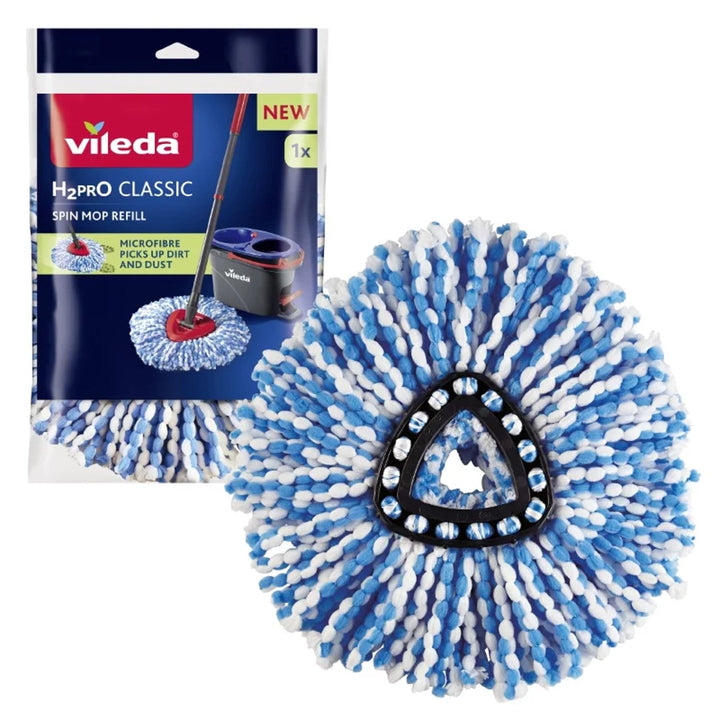 Vileda H2prO резервна глава за моп, микрофибър, подходяща за пране, триъгълна глава, 178330
