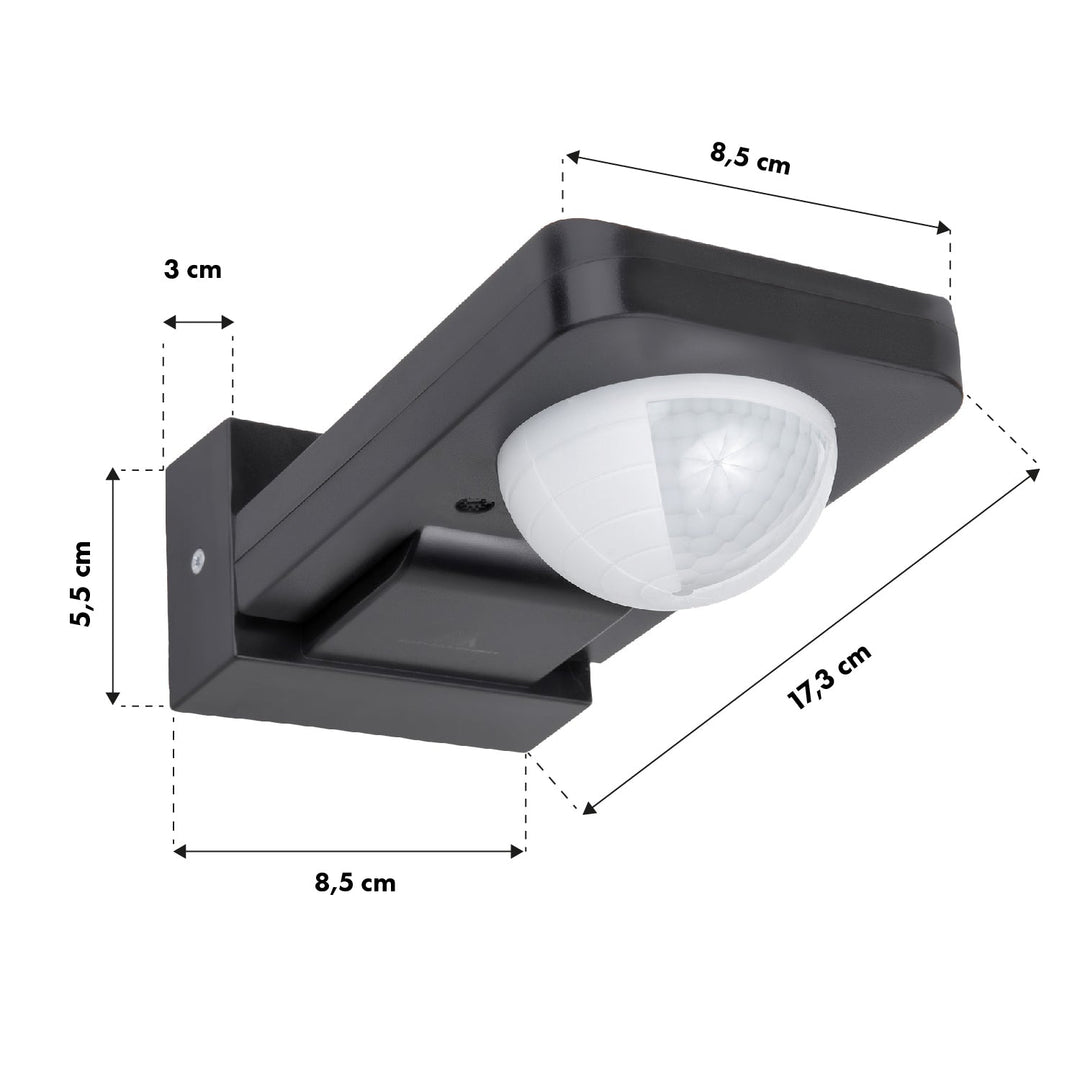 Maclean PIR датчик за движение, инфрачервен, IP65, макс. 2000 W, MCE243 GR, 2 броя
