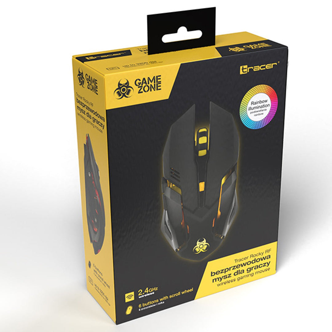 Геймърска мишка Tracer, безжична, батерия 500 mAh, 3200 DPI, Gamezone Rocky RF Nano