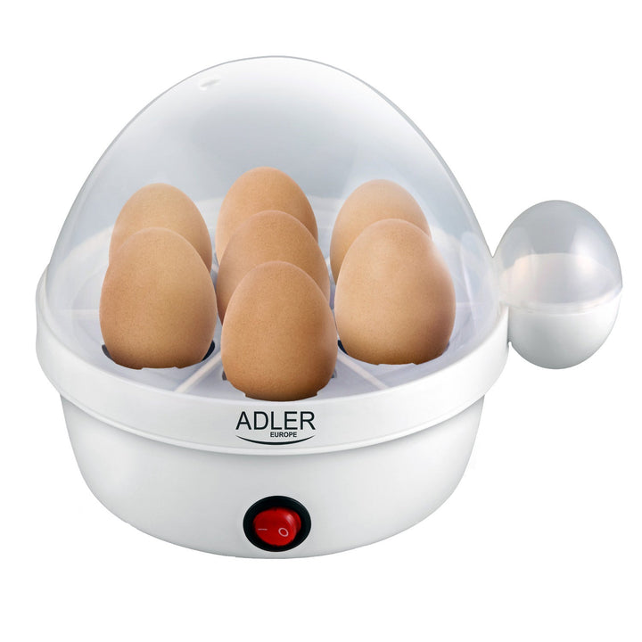 Автоматична машина за варене на яйца Adler, за 7 яйца, 450 W, бяла, AD 4459