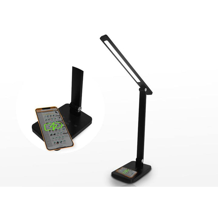 Настолна лампа LTC, 10 W LED, три температури на светлината, индуктивно зареждане, сензорен панел, LXL0099C